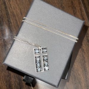 Swarovski Black Crystal Cross Necklace